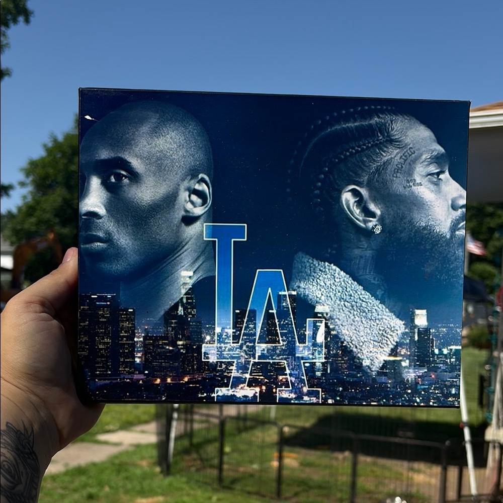 Blue LA Themed Canvas Art